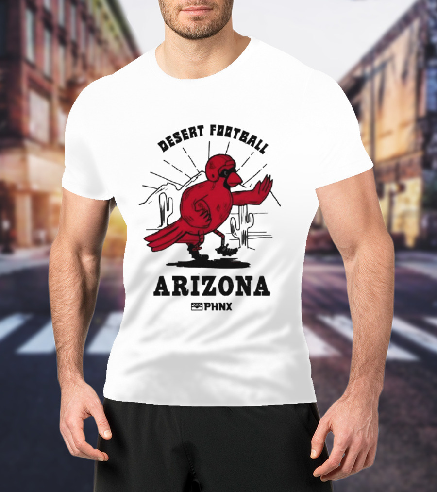 Arizona Desert Football PHNX Bird Cactus Sports T-Shirt