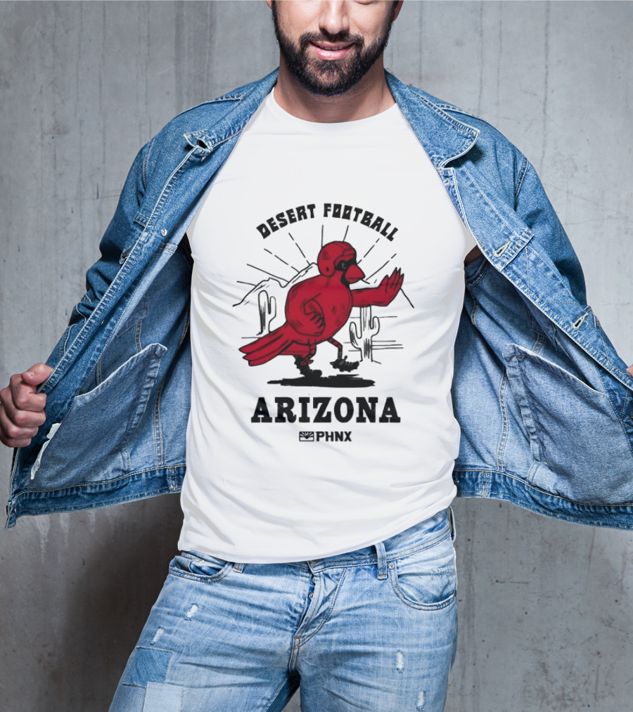 Arizona Desert Football PHNX Bird Cactus Sports T-Shirt
