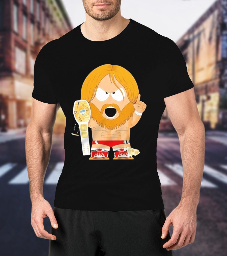 Daniel Bryan Parody Cartoon WWE Champion Belt T-Shirt