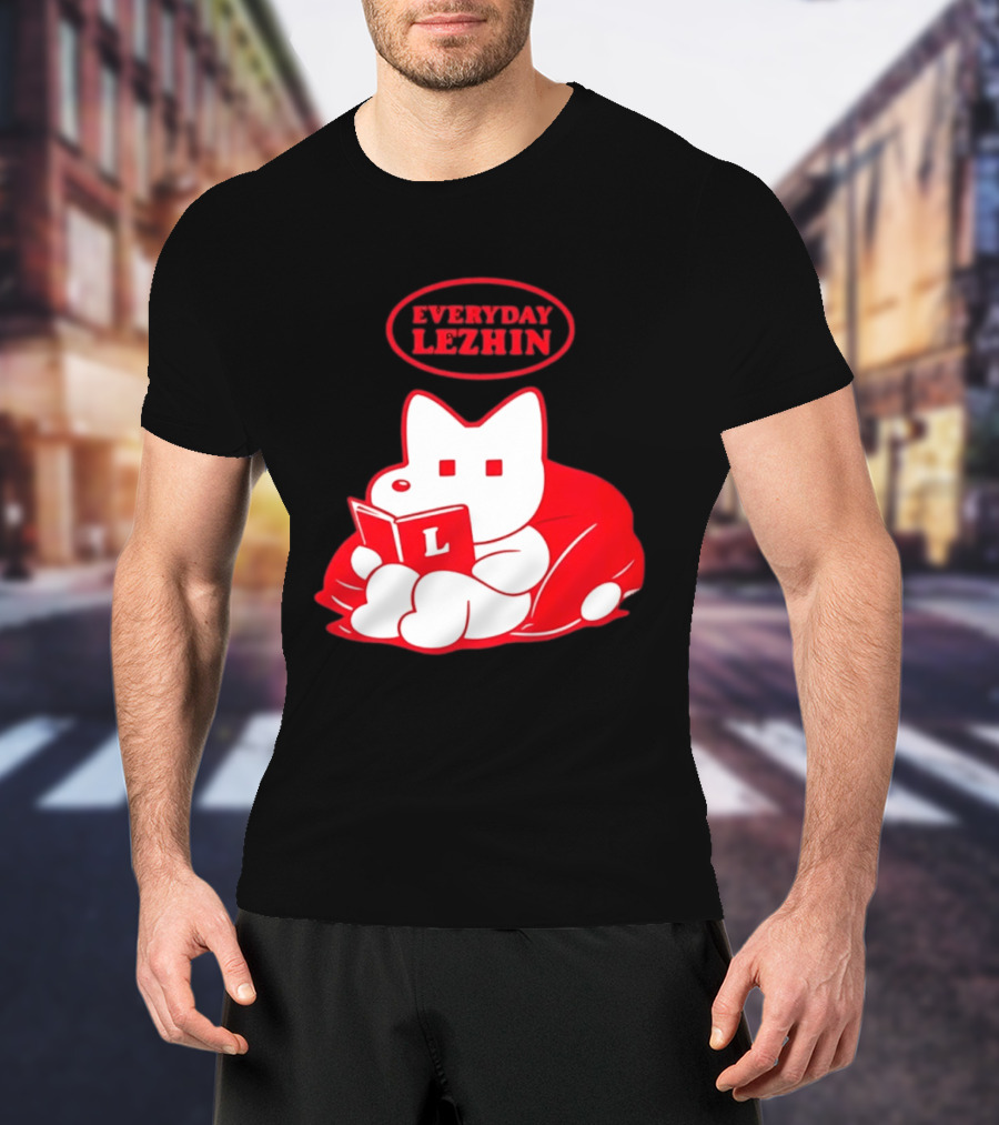 Everyday Lezhin Reading Webtoon Relaxing Cartoon Character With Book T-Shirt