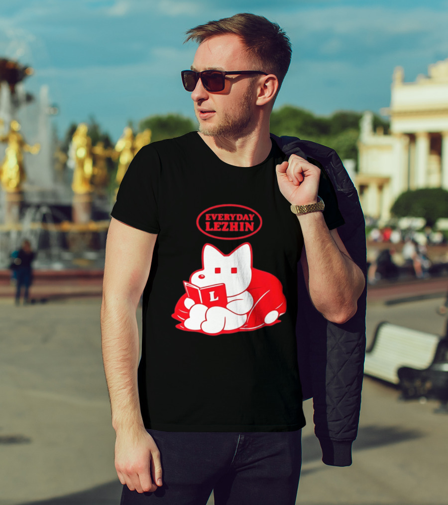 Everyday Lezhin Reading Webtoon Relaxing Cartoon Character With Book T-Shirt