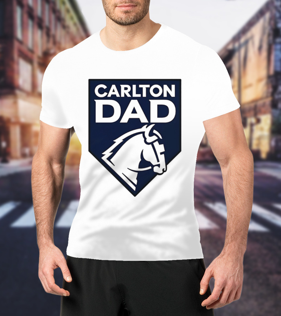 Carlton Dad AFL Father Football Club Horse T-Shirt