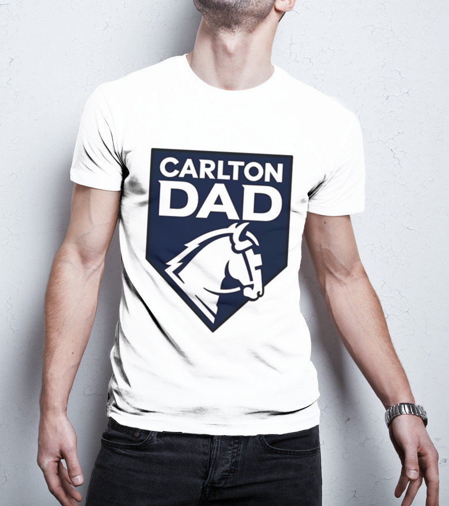 Carlton Dad AFL Father Football Club Horse T-Shirt