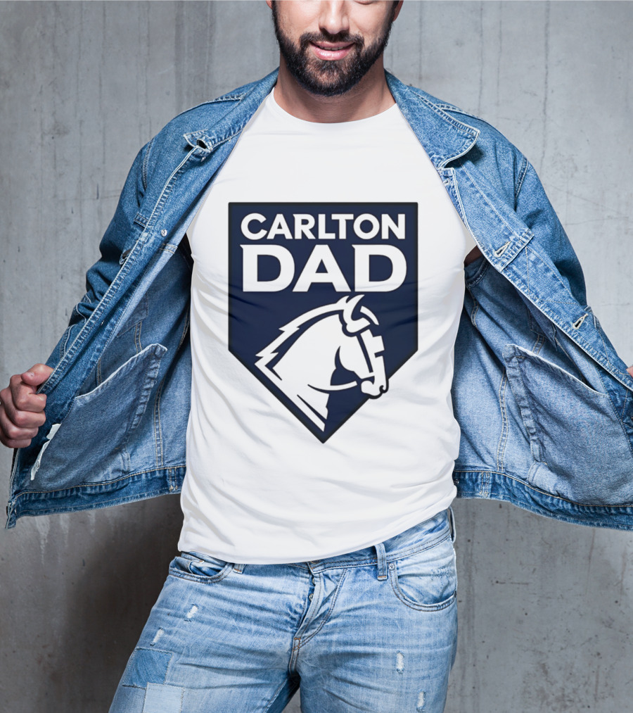 Carlton Dad AFL Father Football Club Horse T-Shirt