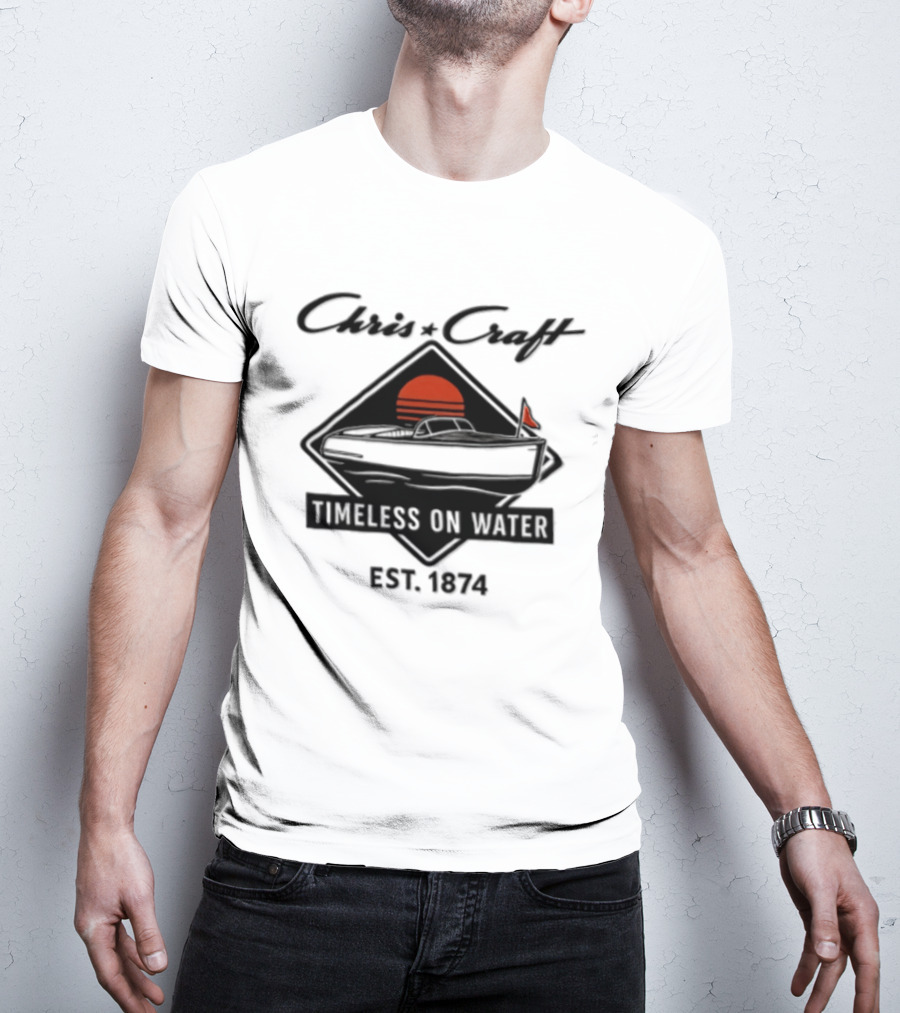 Chris Craft Vintage Boating Timeless On Water Est 1874 T-Shirt
