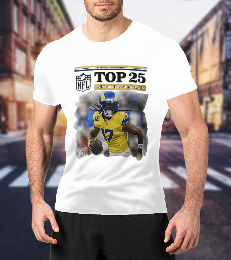 NFL Top 25 All Time Receiving Yards 17 T-Shirt