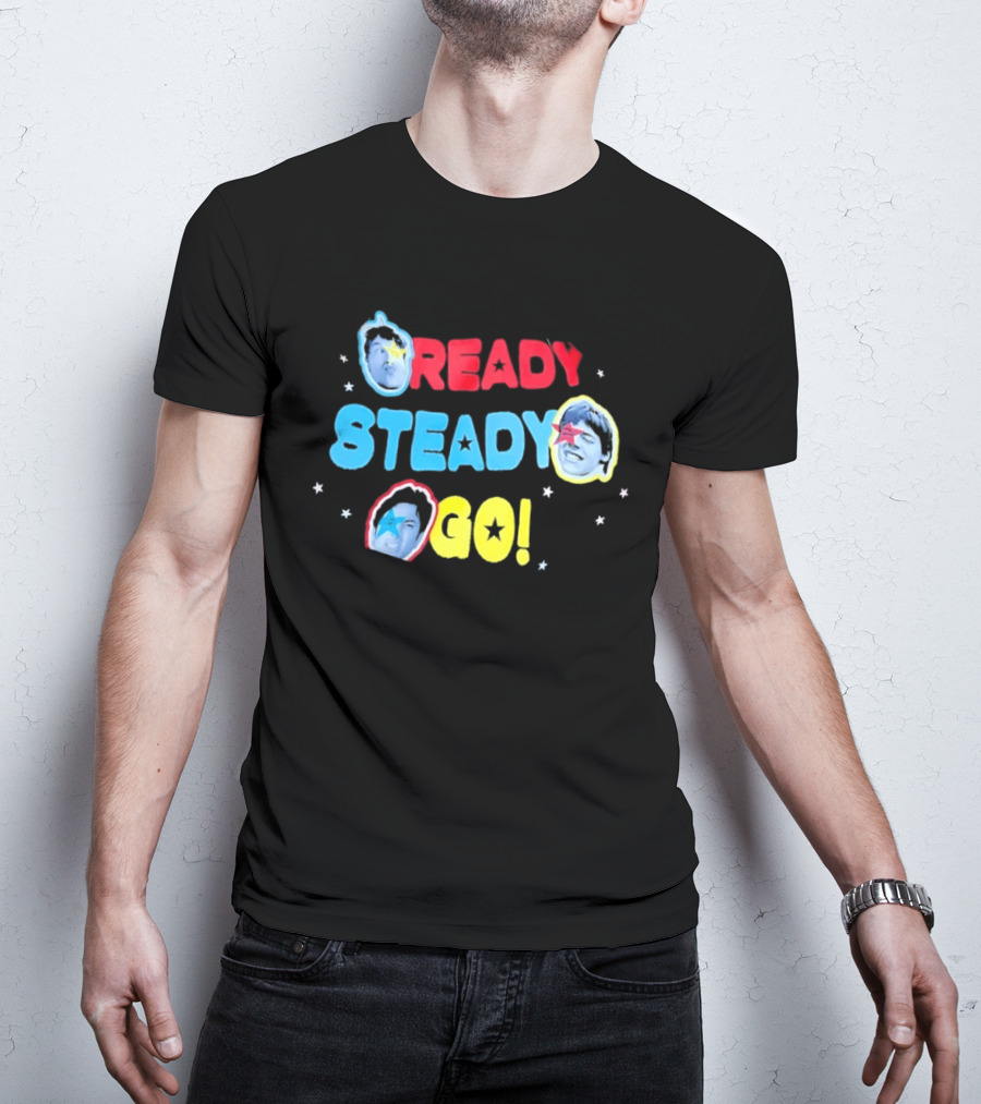 Ready Steady Go Friends Pop Music Colorful Star Portraits T-Shirt