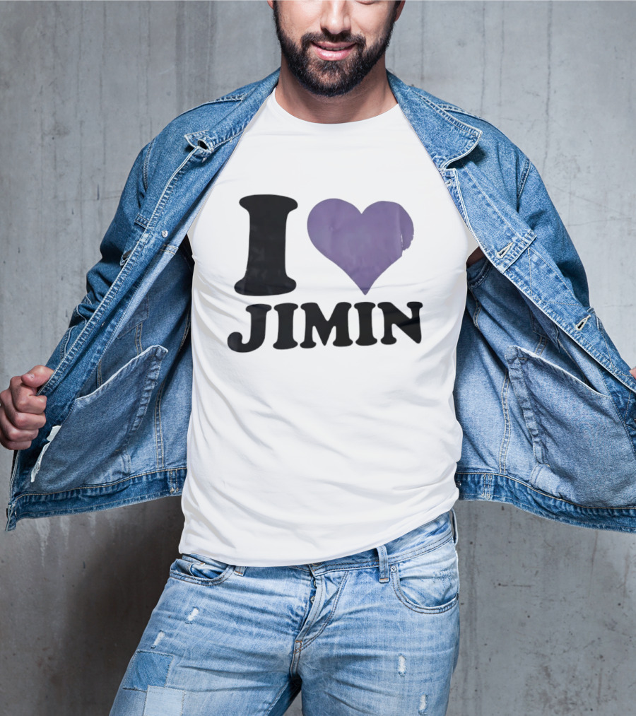 I Love Jimin Heart K Pop BTS Fan Merchandise T-Shirt