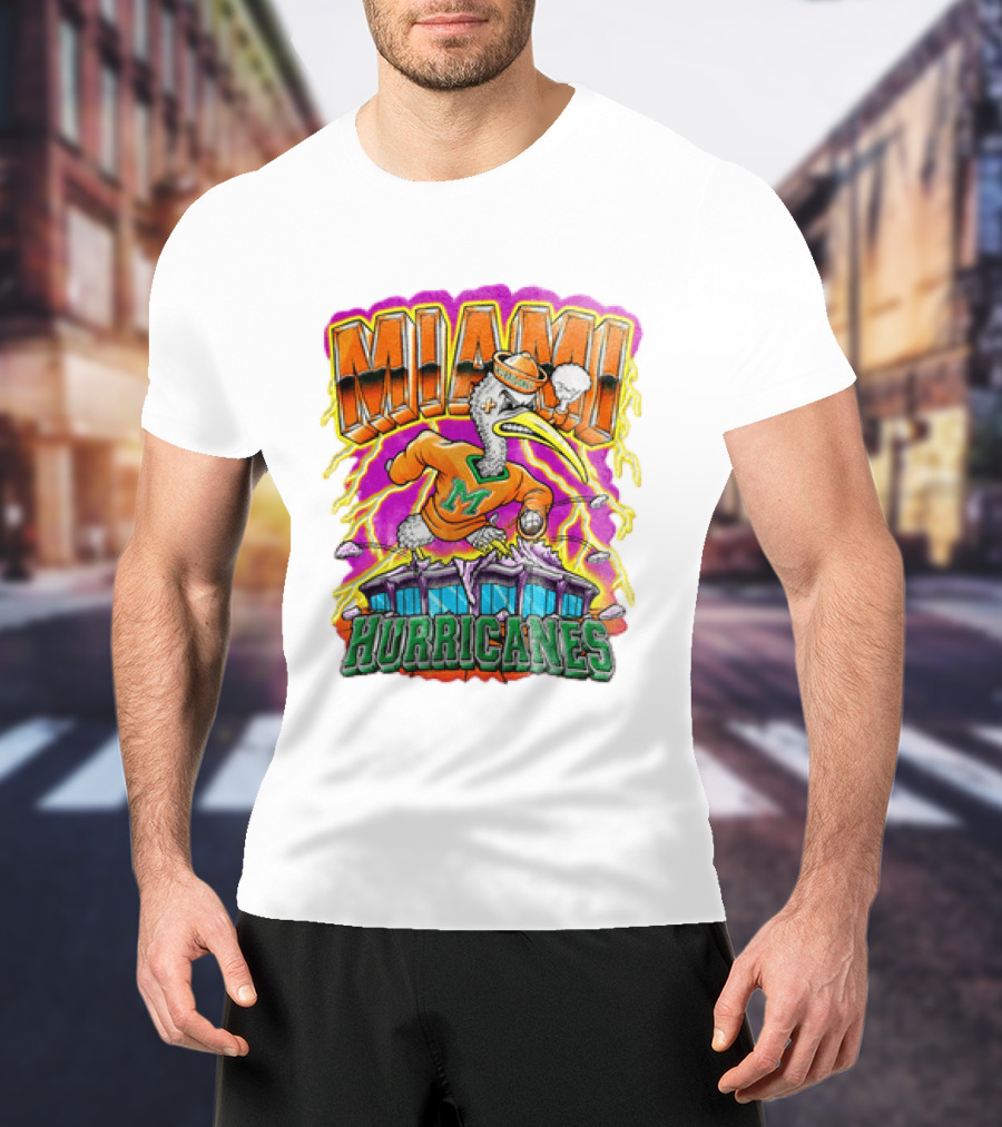 Miami Hurricanes Vintage Style Go Canes U Throwback T-Shirt