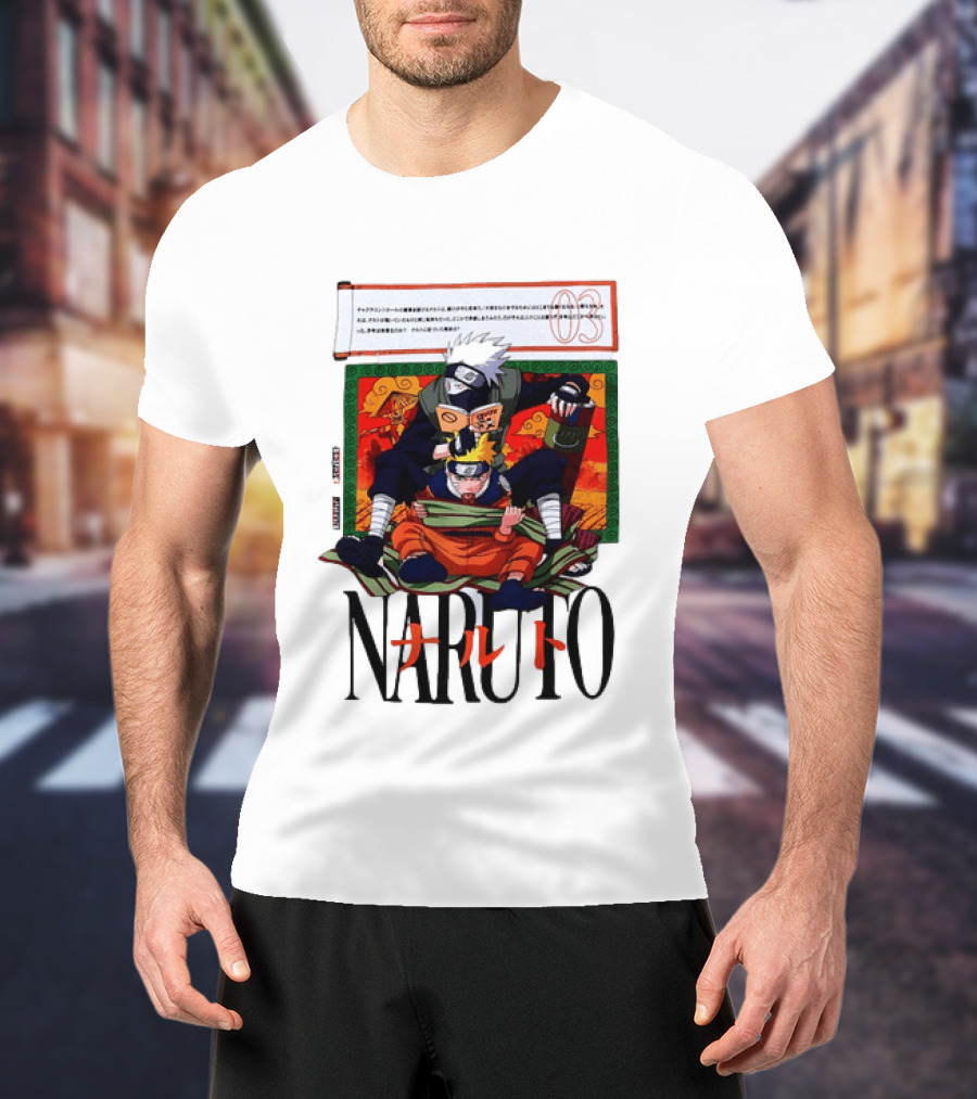 Naruto Kakashi 72 Series Manga Cover Style Anime T-Shirt