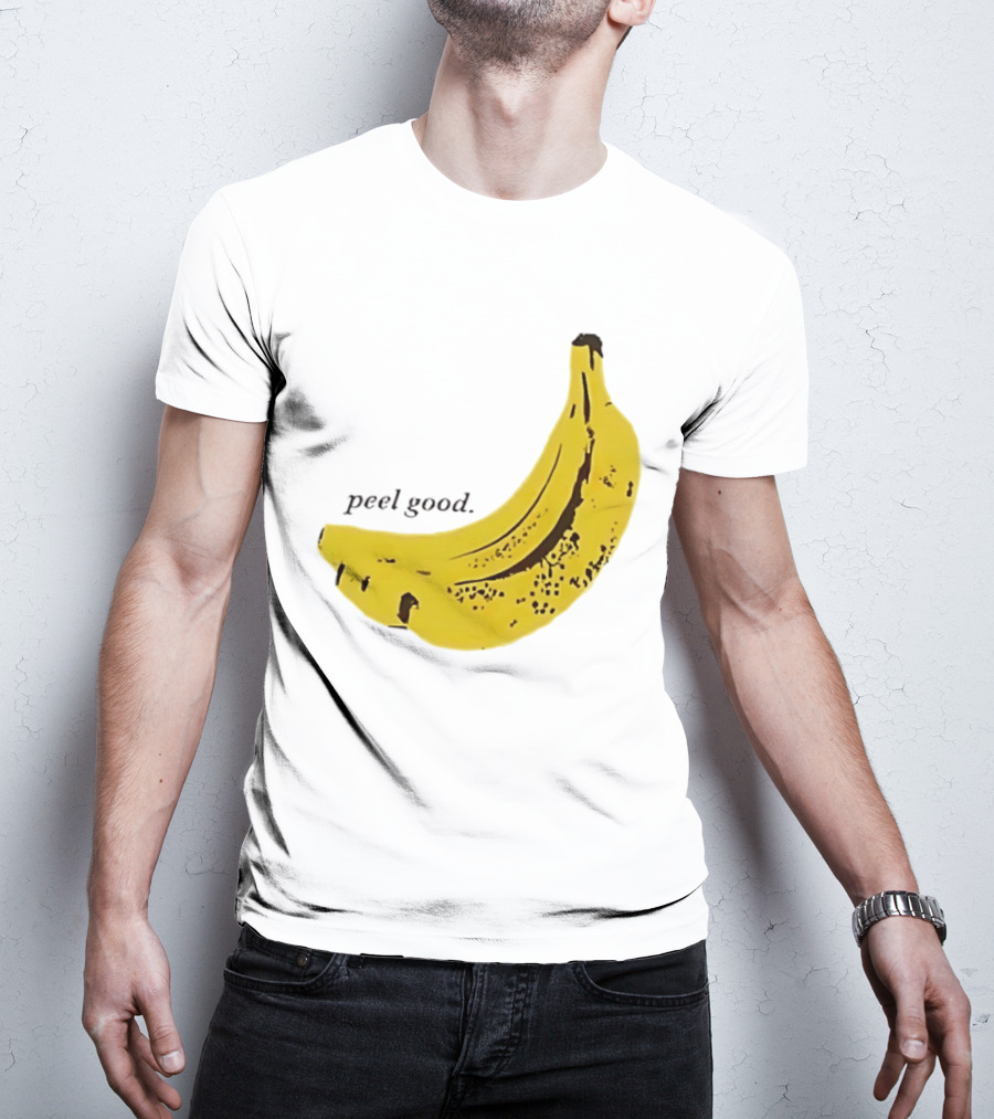 Peel Good Banana Fruit Minimalist Yellow T-Shirt
