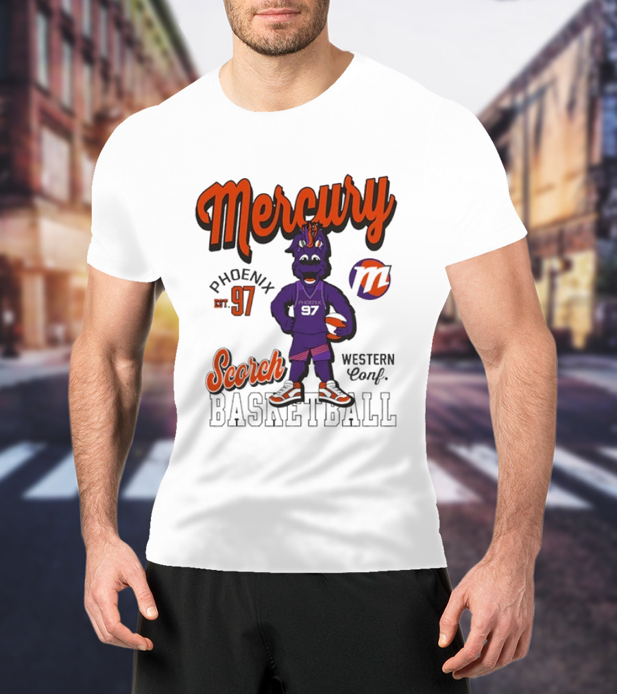 Mercury Phoenix 97 Scorch Western Conf Basketball T-Shirt