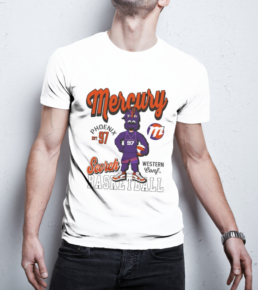 Mercury Phoenix 97 Scorch Western Conf Basketball T-Shirt