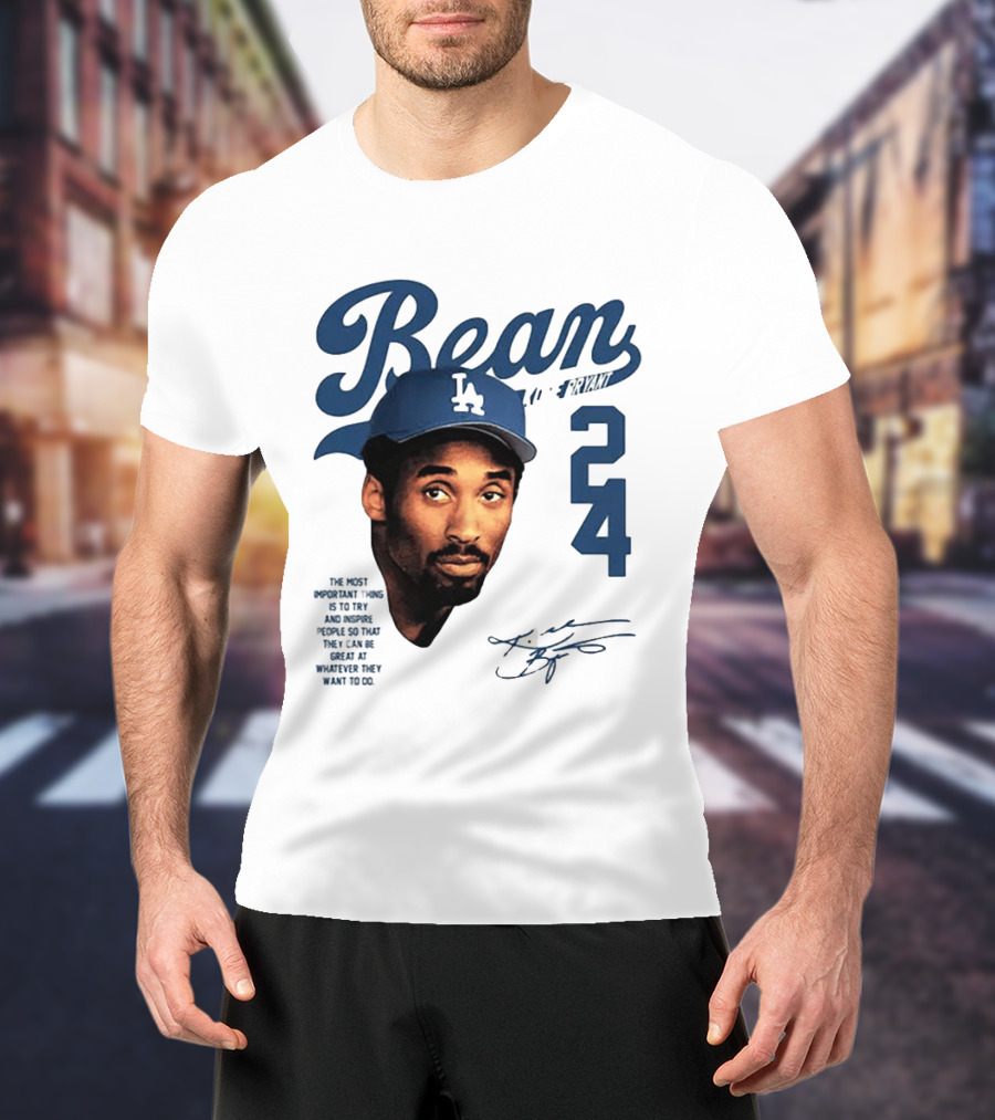 Puka Nacua Wears Bean Kobe Bryant Dodgers 24 T-Shirt