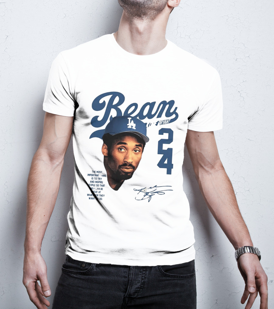 Puka Nacua Wears Bean Kobe Bryant Dodgers 24 T-Shirt