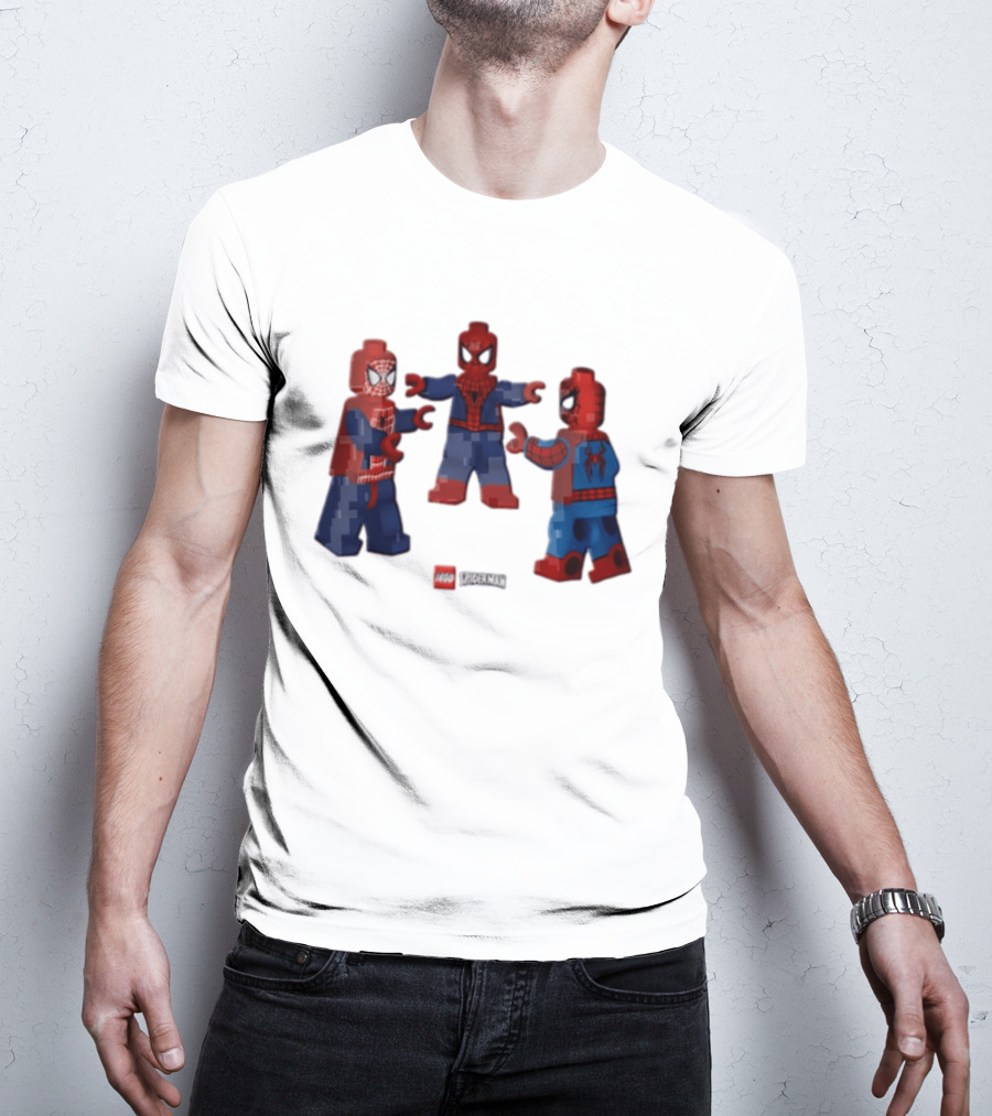 LEGO Spider Man Three Figures Meme Poses T-Shirt
