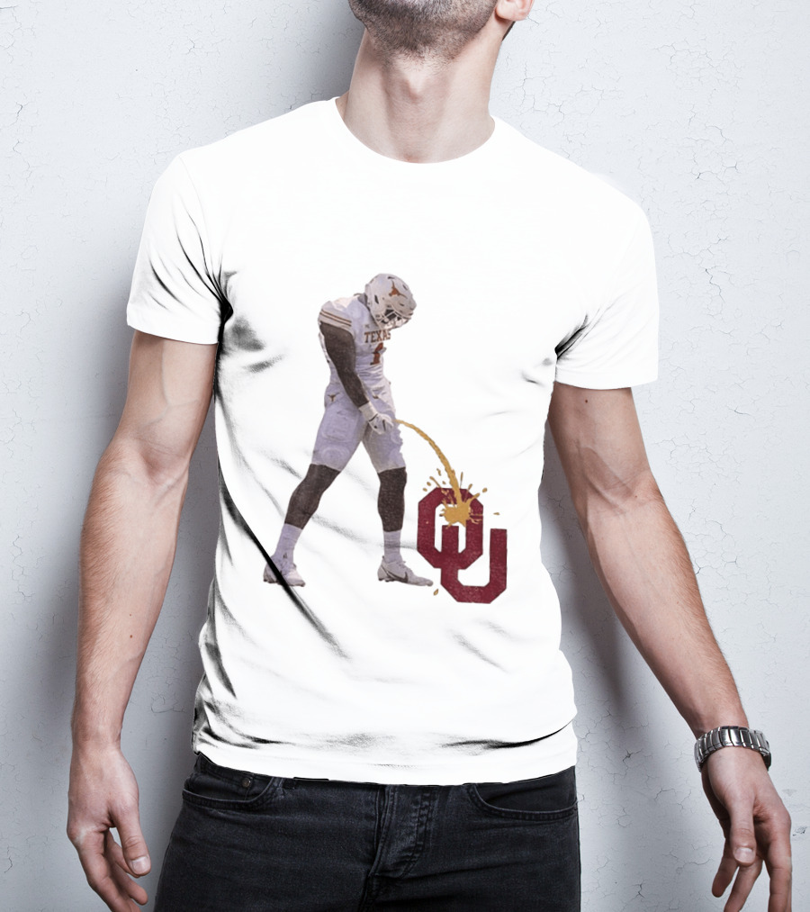 Texas Longhorns Xavier Worthy #1 Pee On Oklahoma Sooners OU Football Rivalry T-Shirt