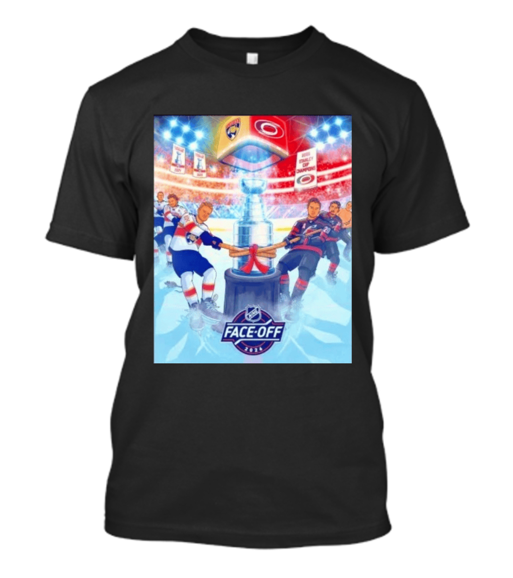 NHL Face Off 2026 Stanley Cup Florida Panthers Vs Carolina Hurricanes Ice Hockey Showdown T-Shirt