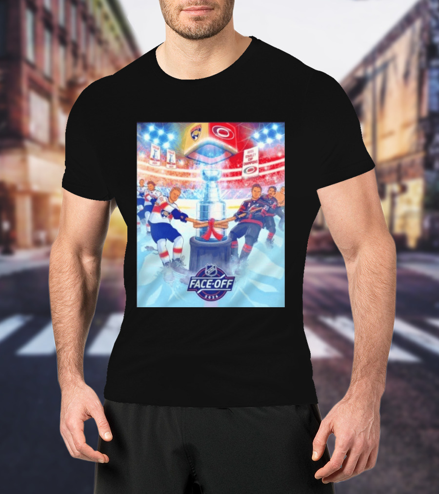 NHL Face Off 2026 Stanley Cup Florida Panthers Vs Carolina Hurricanes Ice Hockey Showdown T-Shirt