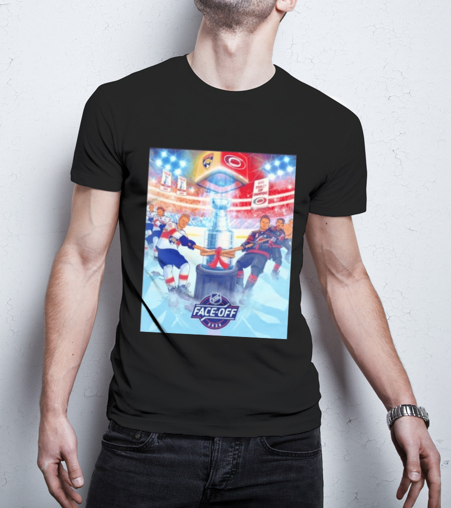 NHL Face Off 2026 Stanley Cup Florida Panthers Vs Carolina Hurricanes Ice Hockey Showdown T-Shirt