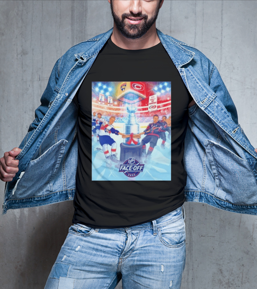 NHL Face Off 2026 Stanley Cup Florida Panthers Vs Carolina Hurricanes Ice Hockey Showdown T-Shirt