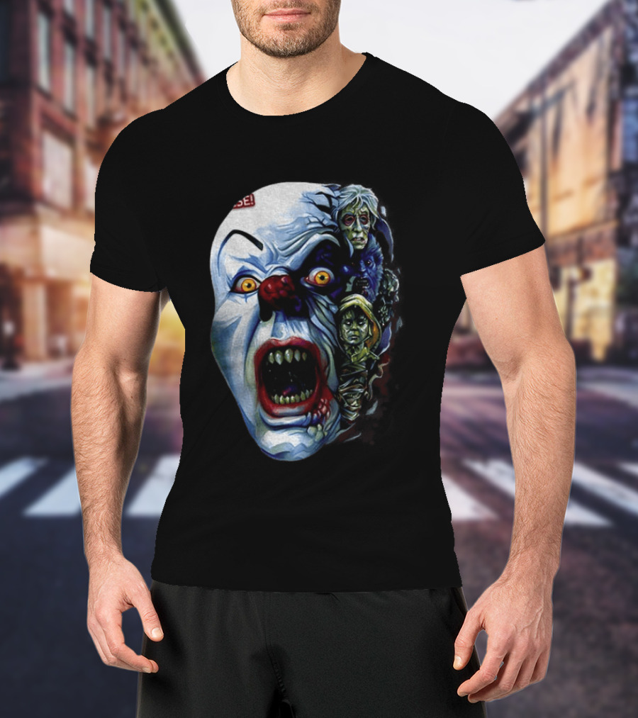 Pennywise The Dancing Clown Stephen King's IT Horror Nightmare Faces T-Shirt