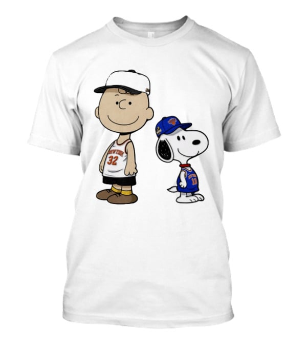 Charlie Brown Snoopy New York Knicks NBA 2026 Basketball Fans T-Shirt