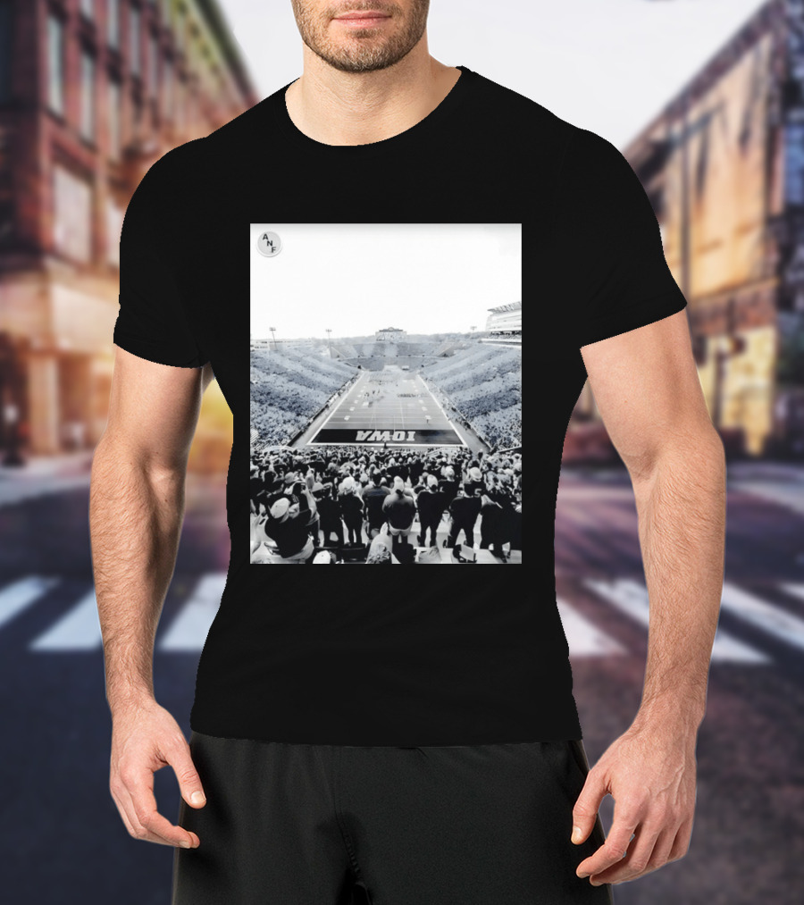 Iowa Football ANF Black And Gold Spirit Game Stadium View T-Shirt
