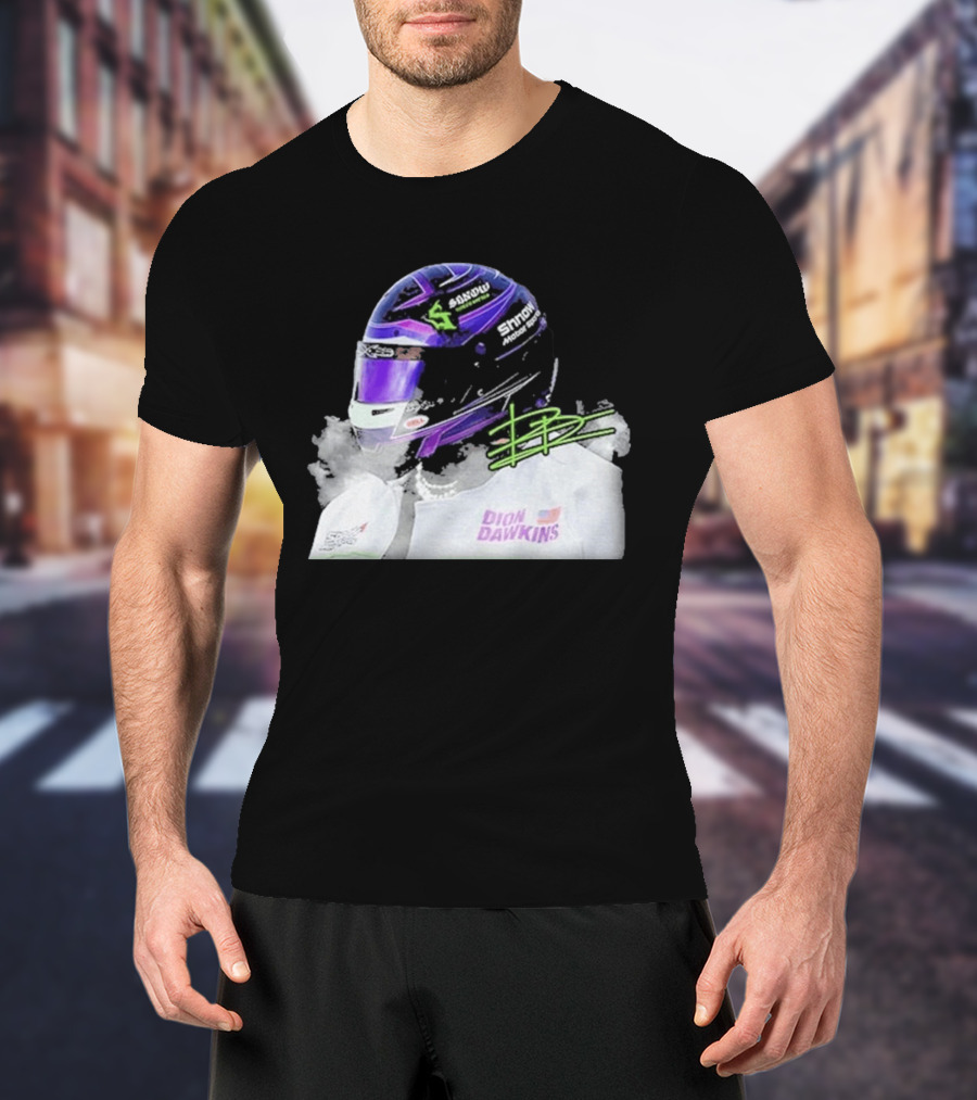Soul Motorsports Dion Dawkins Racing Helmet Signature T-Shirt