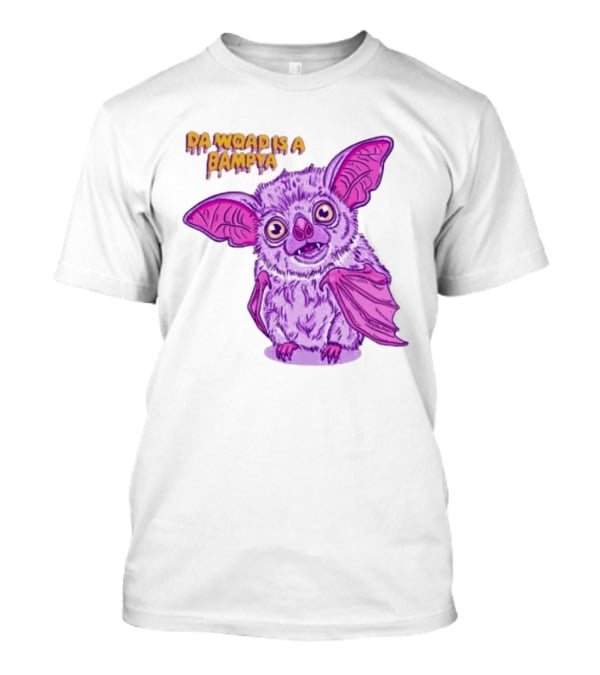 Da Woad Is A Bampya Purple Bat Vampire Cartoon T-Shirt