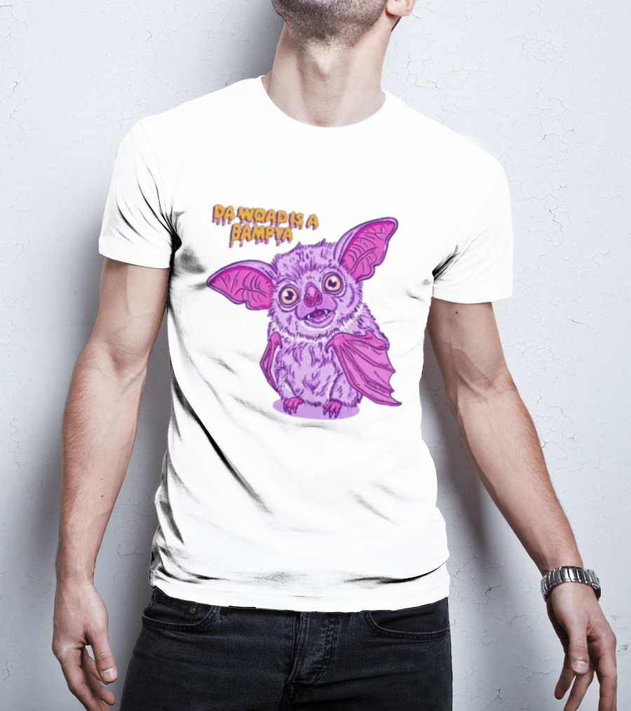 Da Woad Is A Bampya Purple Bat Vampire Cartoon T-Shirt