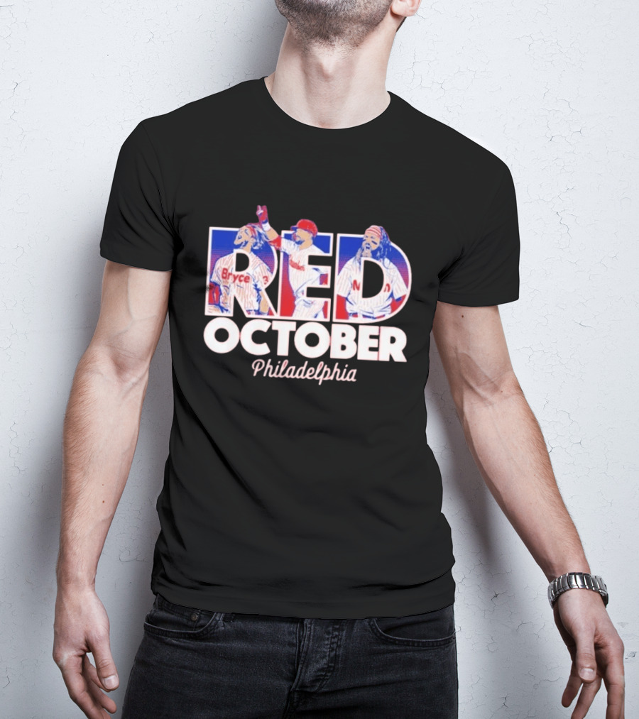 Red October Philadelphia Bryce Harper Kyle Schwarber Brandon Marsh T-Shirt