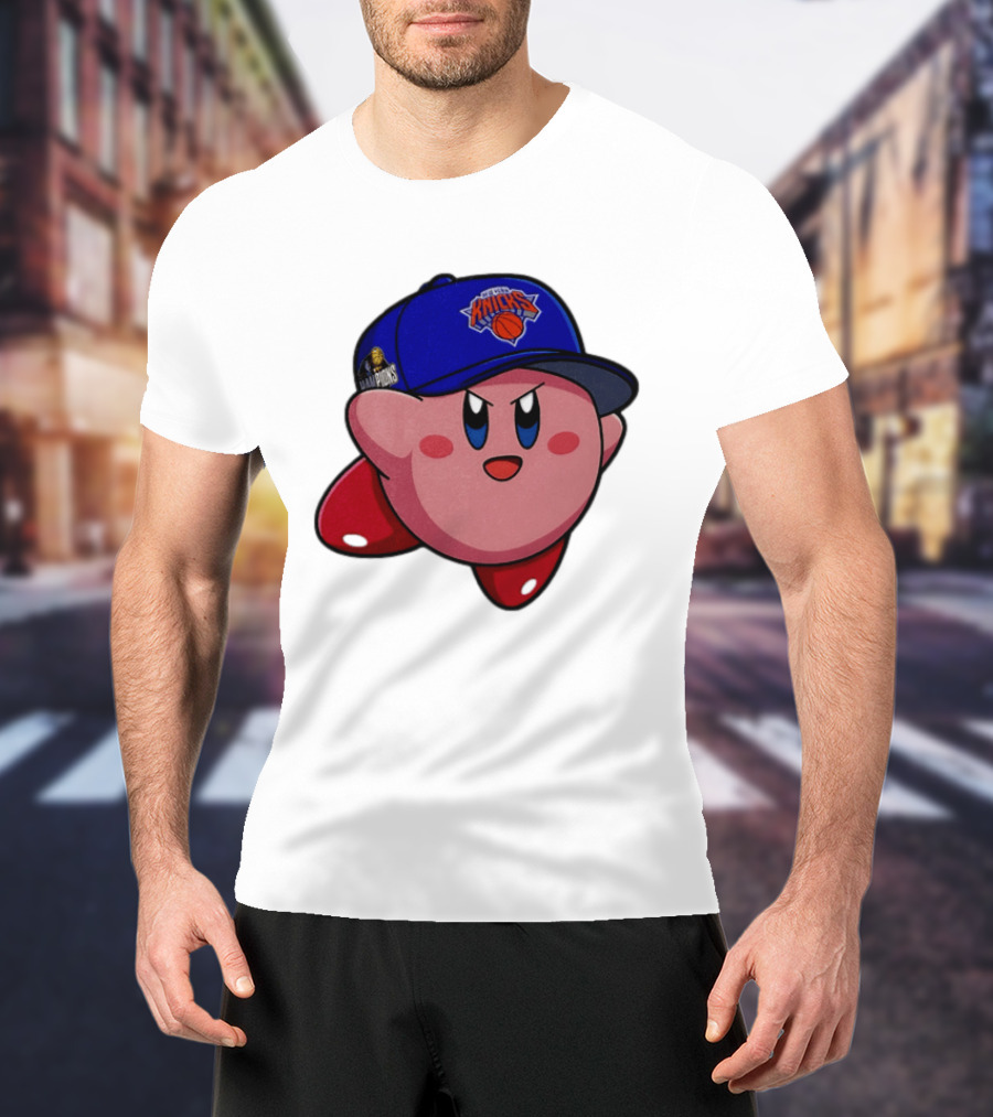 Kirby New York Knicks NBA Hat Featuring Team Colors And Finals Patch T-Shirt