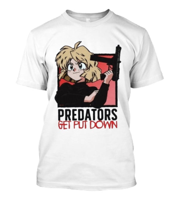 Predators Get Put Down Minnie May Gunsmith Cats Anime T-Shirt