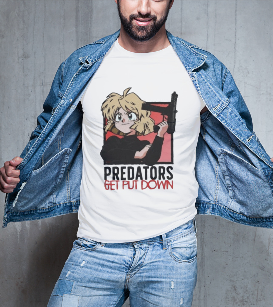 Predators Get Put Down Minnie May Gunsmith Cats Anime T-Shirt