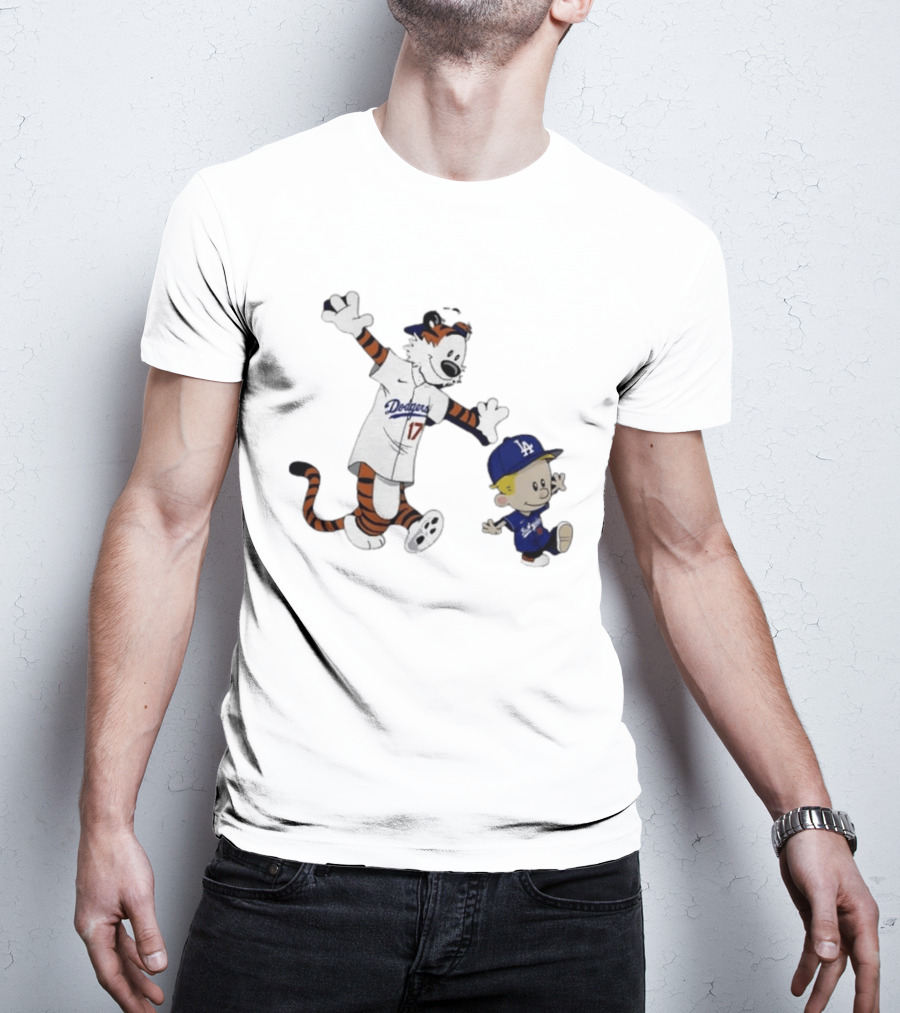 Shohei Ohtani Hobbes 17 Calvin Yoshinobu Yamamoto Los Angeles Dodgers MLB T-Shirt
