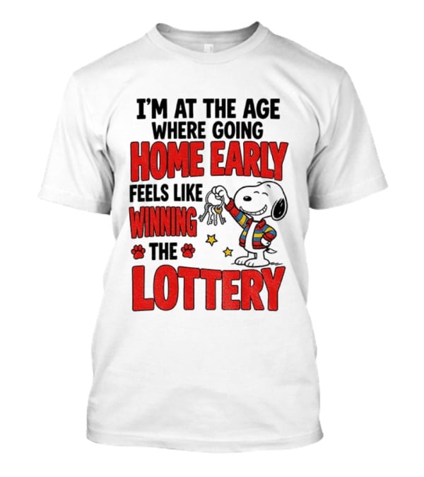 Snoopy Going Home Early Feels Like Winning The Lottery T-Shirt