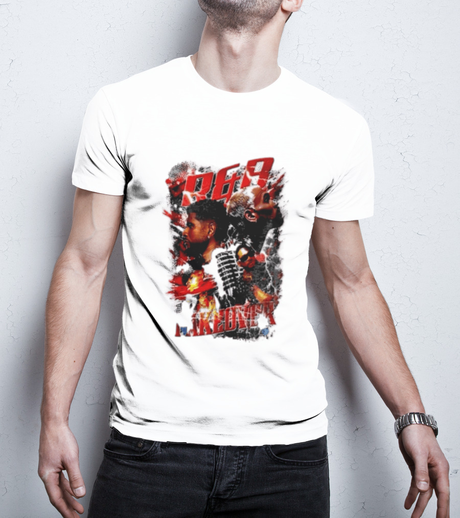 Usher Chris Brown R&B Takeover Singing Lightning Collage T-Shirt
