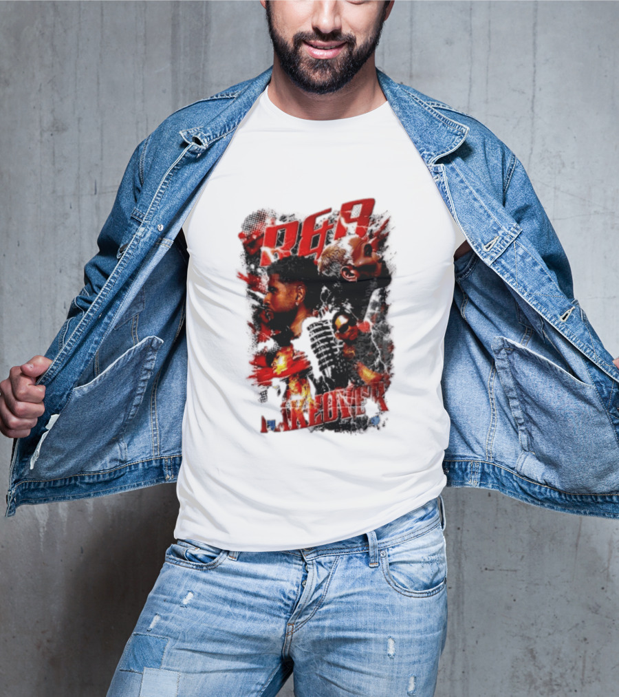 Usher Chris Brown R&B Takeover Singing Lightning Collage T-Shirt