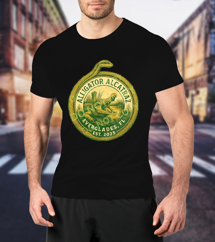 Alligator Alcatraz Everglades Florida Est. 2025 Snake And Reptile T-Shirt