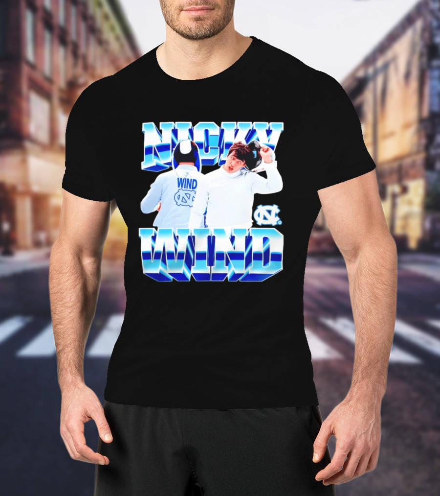 Nicky Wind North Carolina Fencing UNC Tar Heels T-Shirt