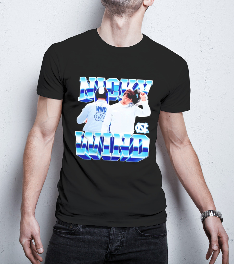 Nicky Wind North Carolina Fencing UNC Tar Heels T-Shirt