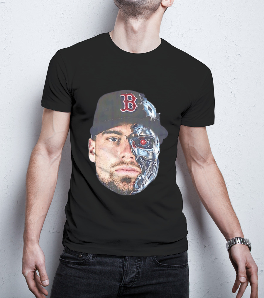 Caleb Durbin Boston Red Sox Cyborg Terminator Mashup T-Shirt