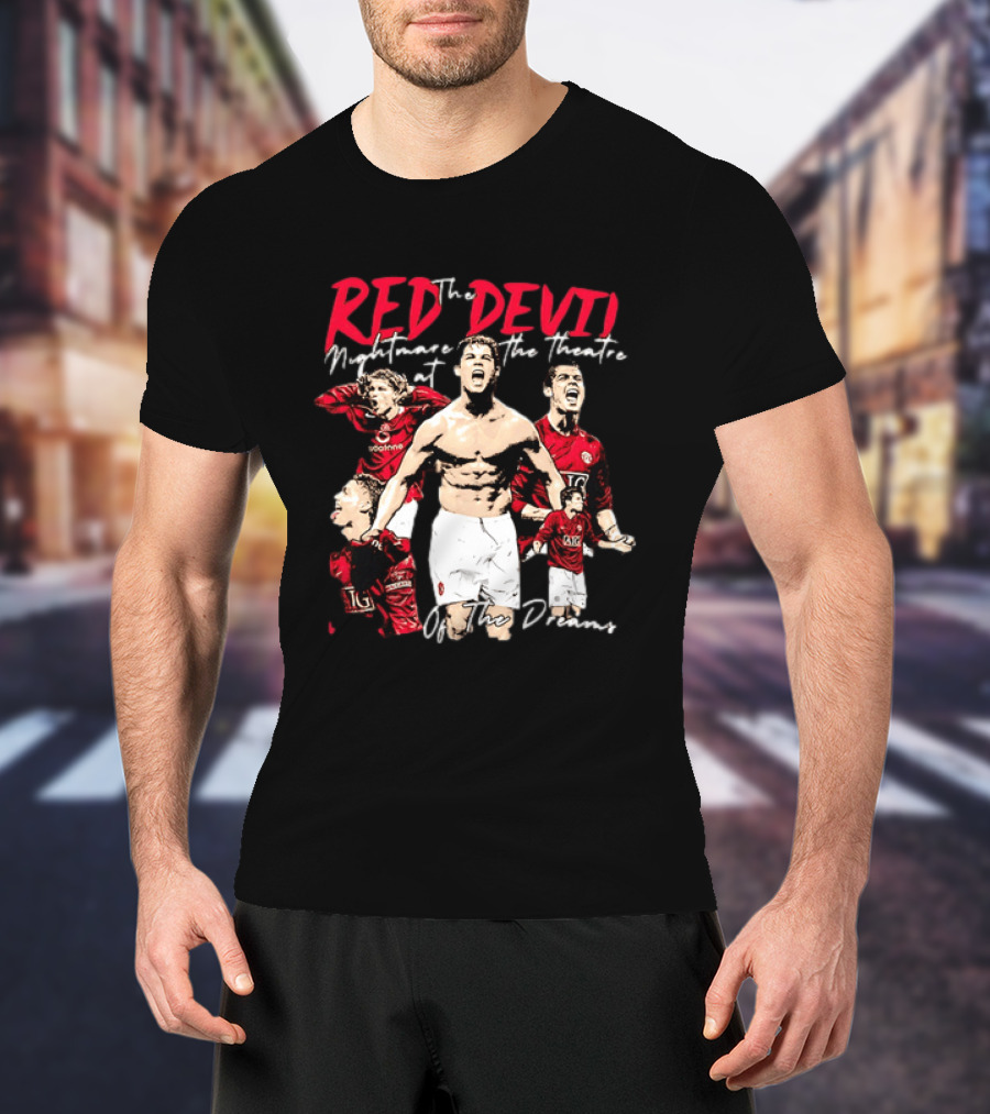 Red Devil Cristiano Ronaldo Manchester United Theatre Of Dreams T-Shirt