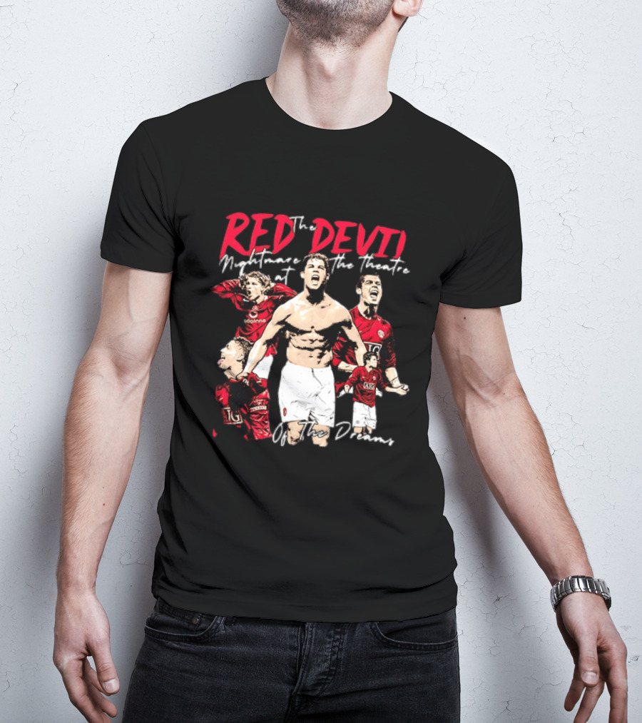 Red Devil Cristiano Ronaldo Manchester United Theatre Of Dreams T-Shirt