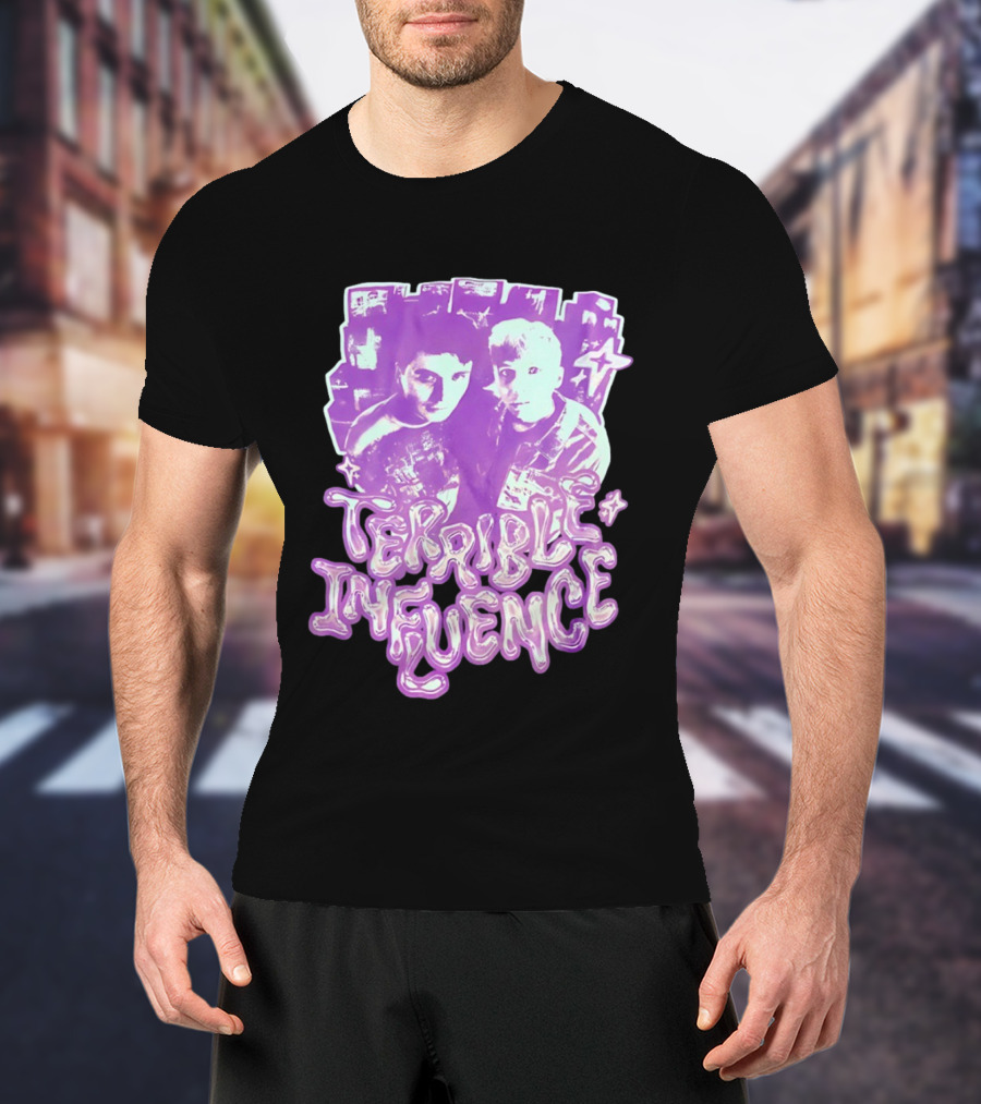 Dan And Phil Terrible Influence Purple Aesthetic T-Shirt