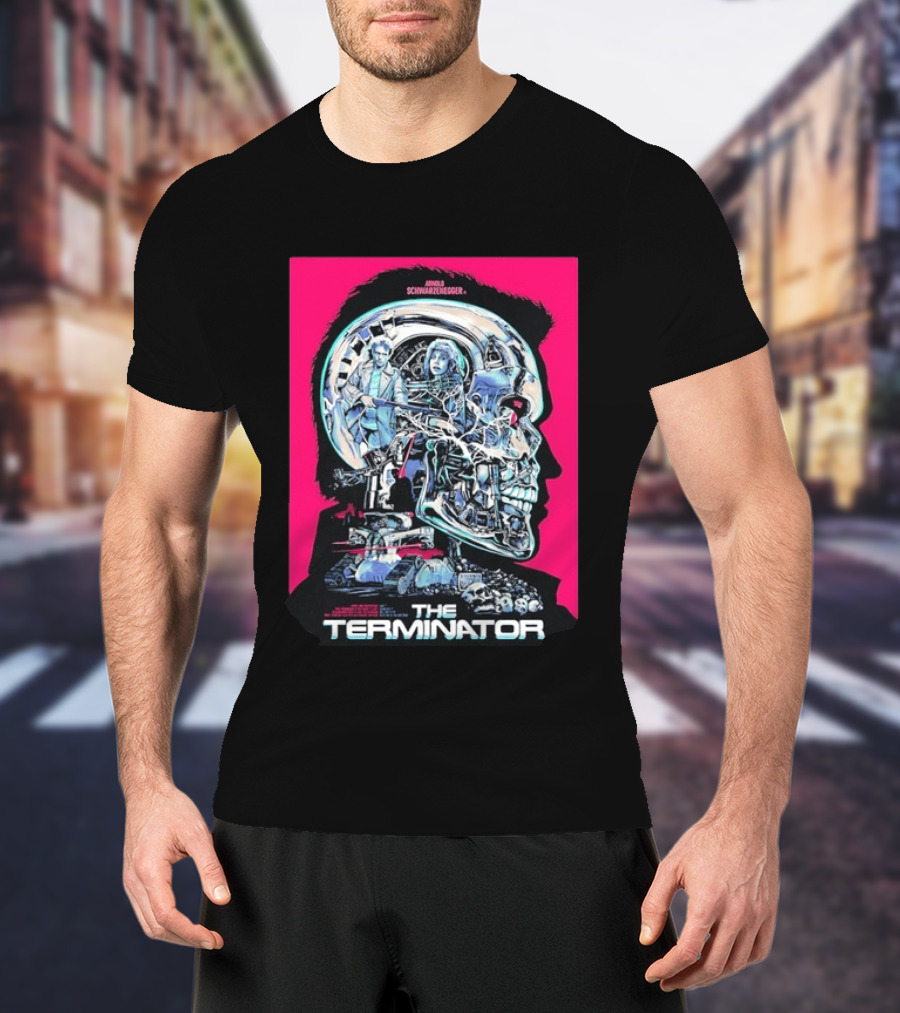 Arnold Schwarzenegger The Terminator Cybernetic Skull T-Shirt
