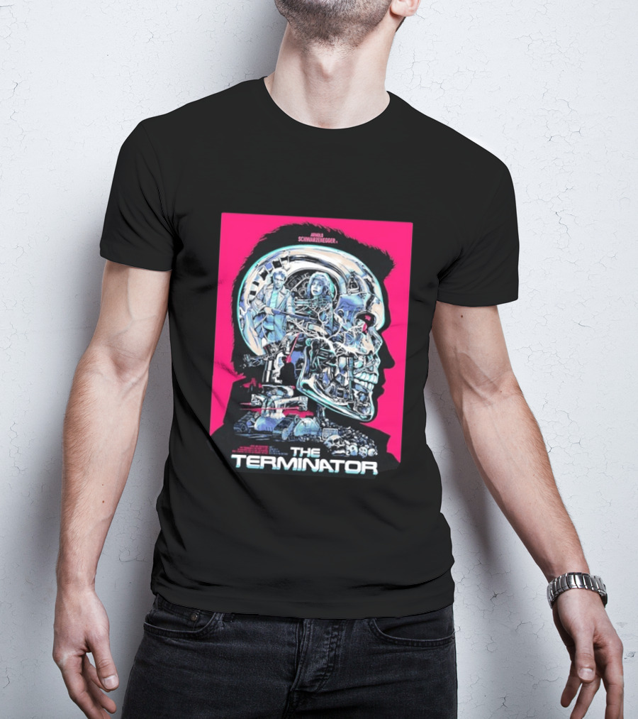 Arnold Schwarzenegger The Terminator Cybernetic Skull T-Shirt