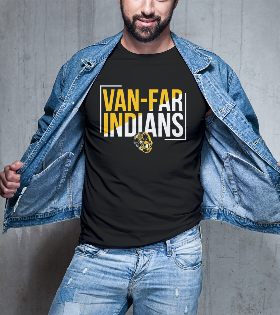 Van Far Indians Football Helmet Missouri T-Shirt