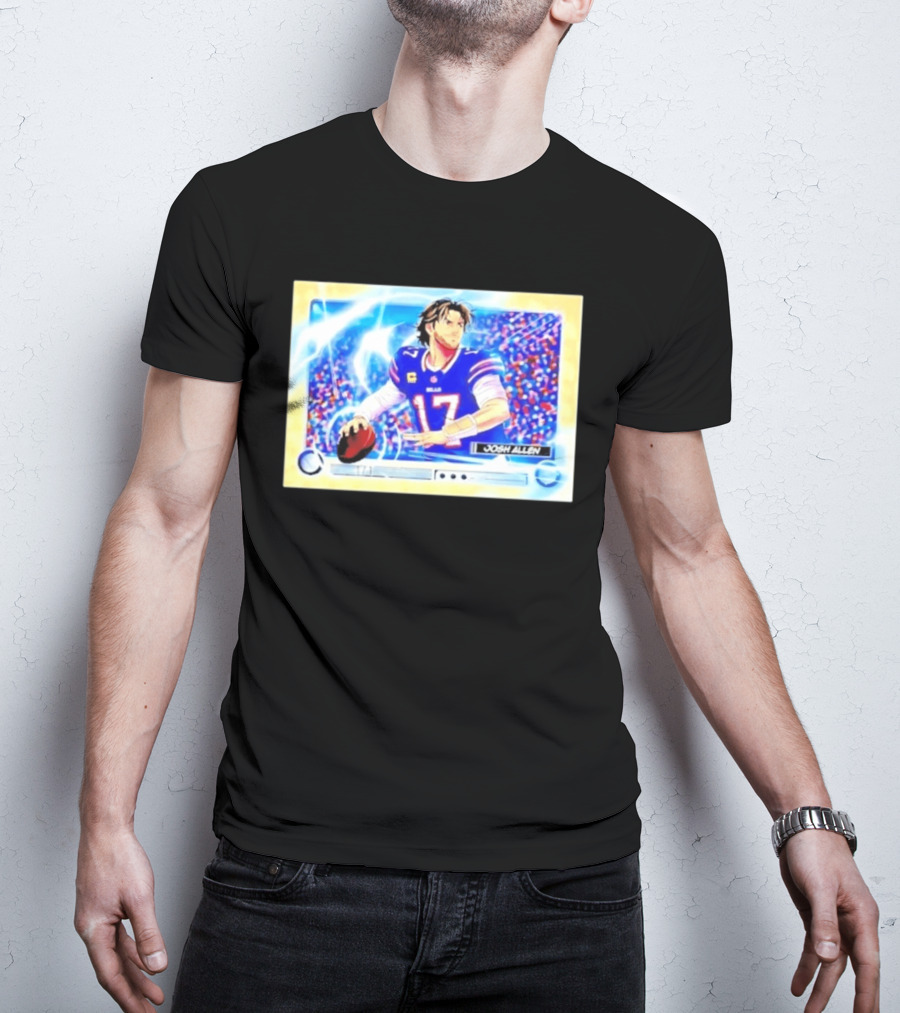 Josh Allen Buffalo Bills Anime NFL Football Quarterback 17 T-Shirt